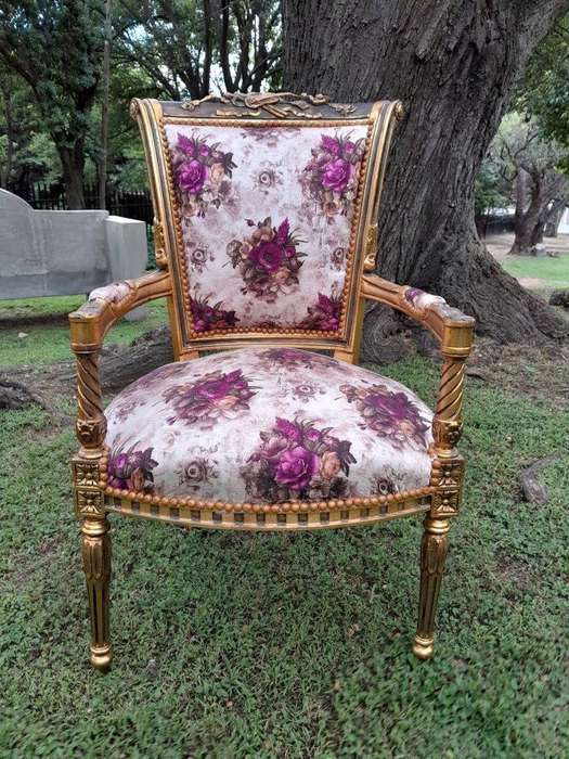 A Pair Of 20th Century French Louis XVI Styled Ornately Carved And Gilded Fautelli Chairs (variou...