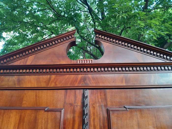A Late 18th Century / Circa 1780 Dutch Mahogany Neoclassical Mahogany Cabinet /  Armoire With Loc...
