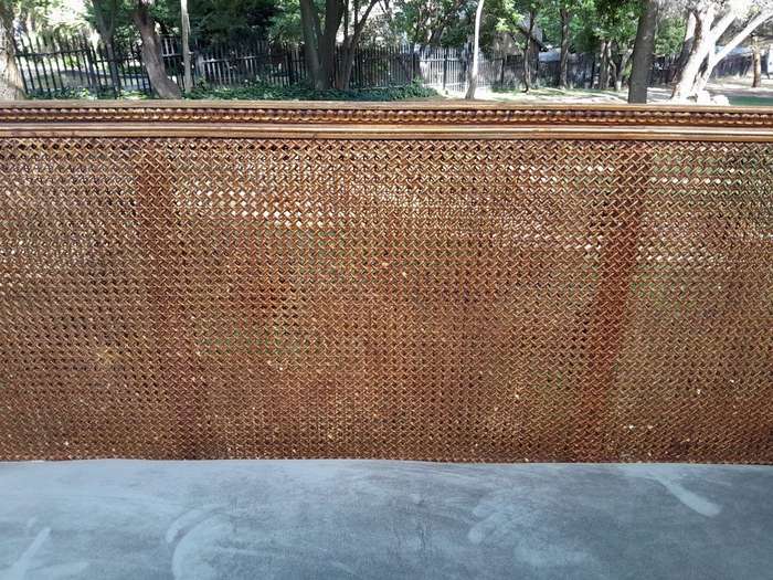 A 20th Century French Style Carved And Hand Gilded Rattan Day Bed / Settee