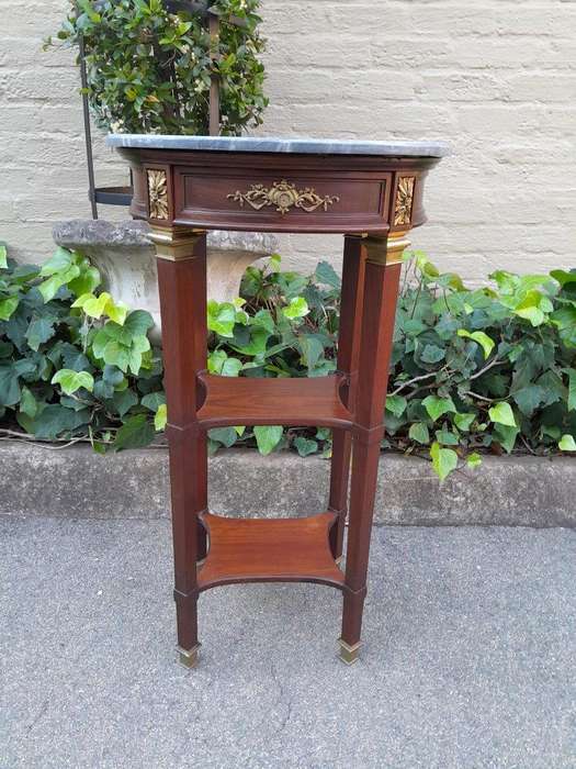 A 19th Century  Circa 1870 French (Bought In France) Antique Pair Of Empire Solid Mahogany Pedest...