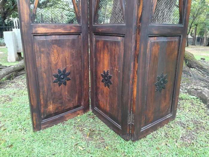 A 20TH Century 3 Panel Wooden Screen