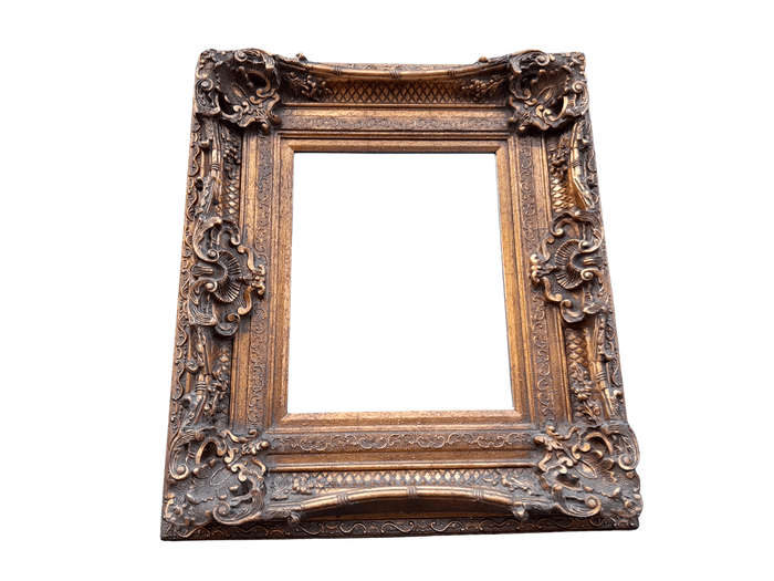 A 20th Century French Baroque Style Gilded And Bevelled Plate Mirror