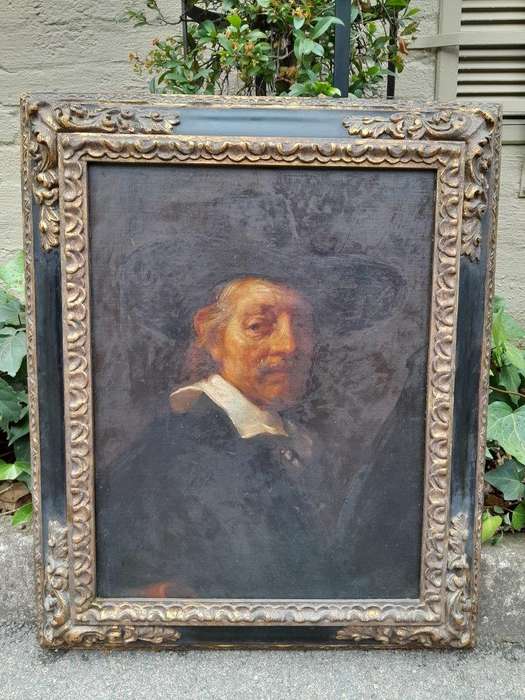 A 19TH Century / Early 20th Century Circa 1874/1935 Portrait Of A Man After Rembrandt Oil On Canv...
