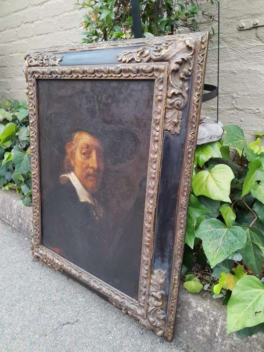 A 19TH Century / Early 20th Century Circa 1874/1935 Portrait Of A Man After Rembrandt Oil On Canv...