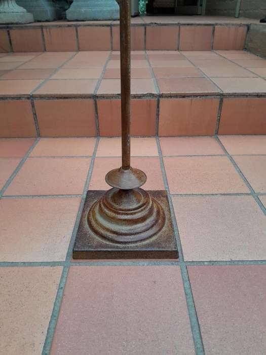A 20TH Century Pair Of Wrought Iron Floor Candelabras