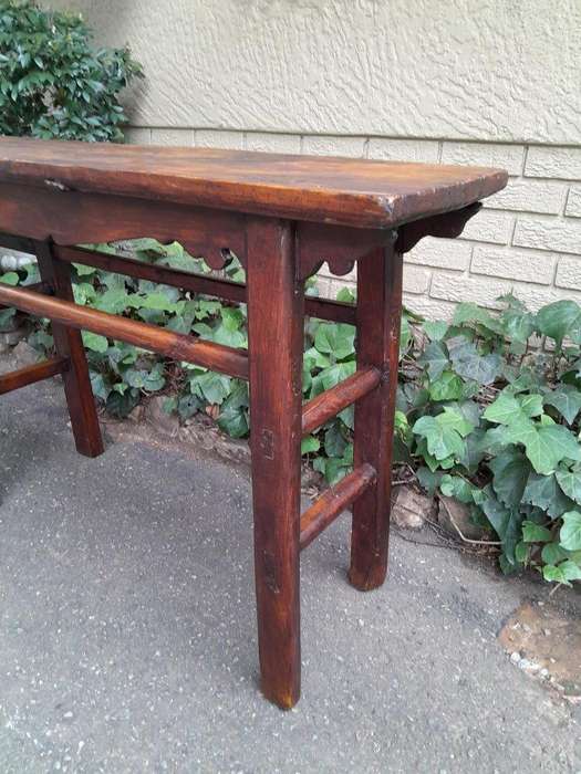 An Antique Early 20th Century Chinese Carved Server / Table with Patina