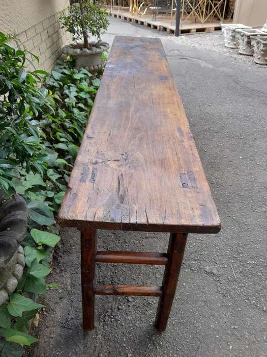 An Antique Early 20th Century Chinese Carved Server / Table with Patina
