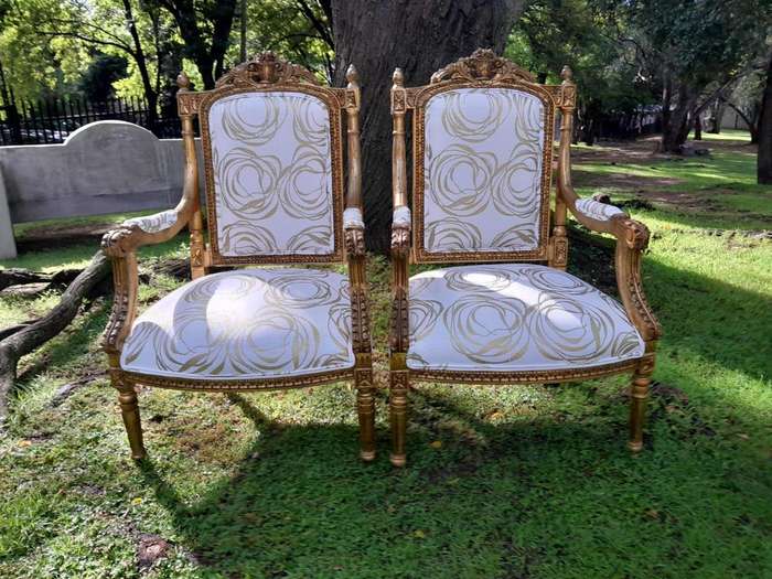 A 20th Century Circa 1980 French Style Giltwood Armchairs