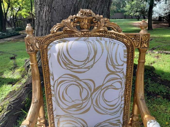A 20th Century Circa 1980 French Style Giltwood Armchairs