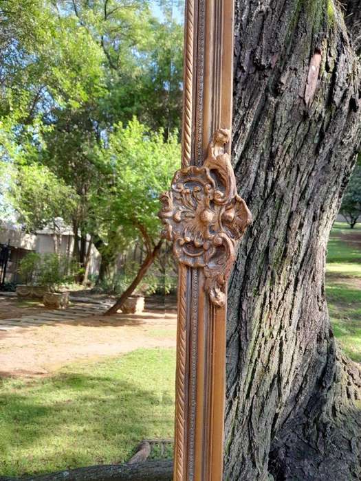 A French Style Ornately Carved and Gilded Bevelled Mirror