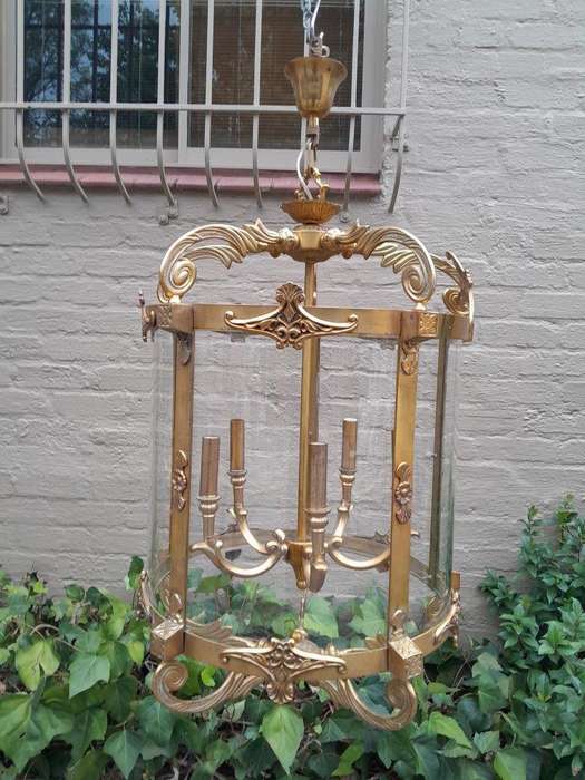 A 20th Century Rare Pair of Brass Lanterns
