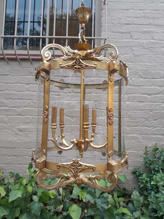 A 20th Century Rare Pair of Brass Lanterns