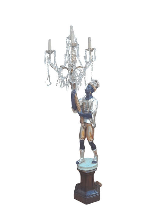 A Large Venetian Style Blackamoor Chandelier Lamp of Large Proportion