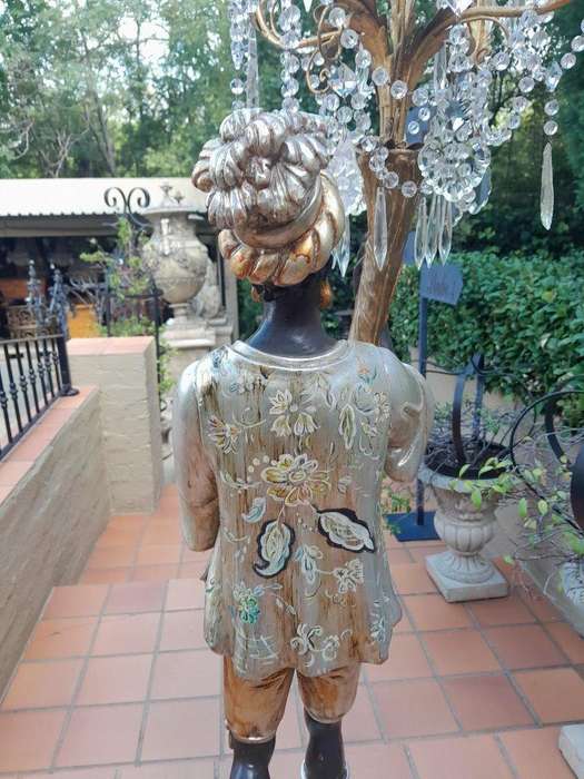 A Large Venetian Style Blackamoor Chandelier Lamp of Large Proportion