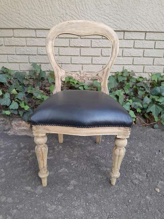 A Victorian Style Set of Ten Dining Chairs in a Contemporary Bleached Finish with Deep Buttoned L...
