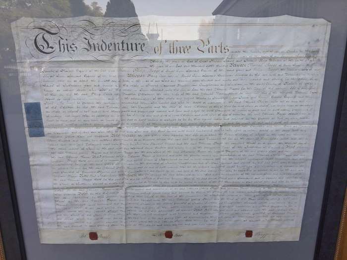 A 20th Century Indenture Ink on Paper with Wax Seals