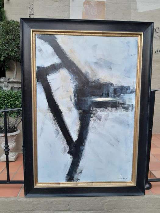 An Ornately Framed Abstract Composition Signed and Framed in a Handmade Frame