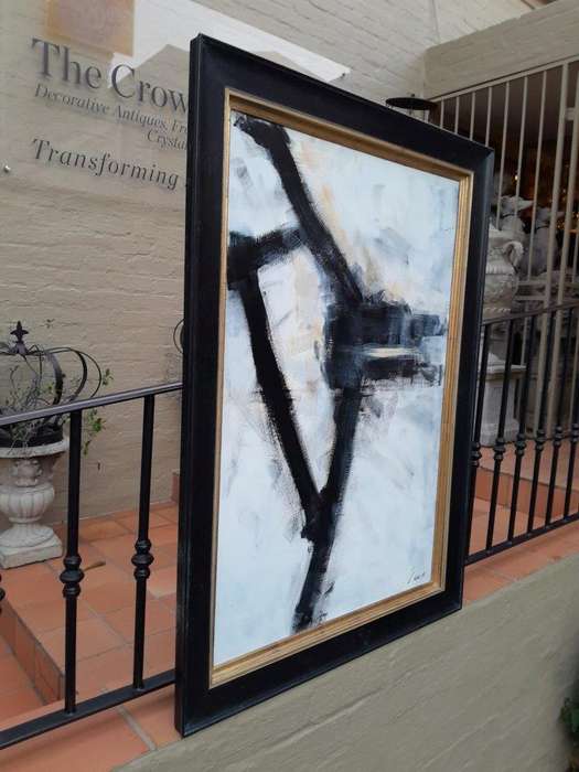 An Ornately Framed Abstract Composition Signed and Framed in a Handmade Frame