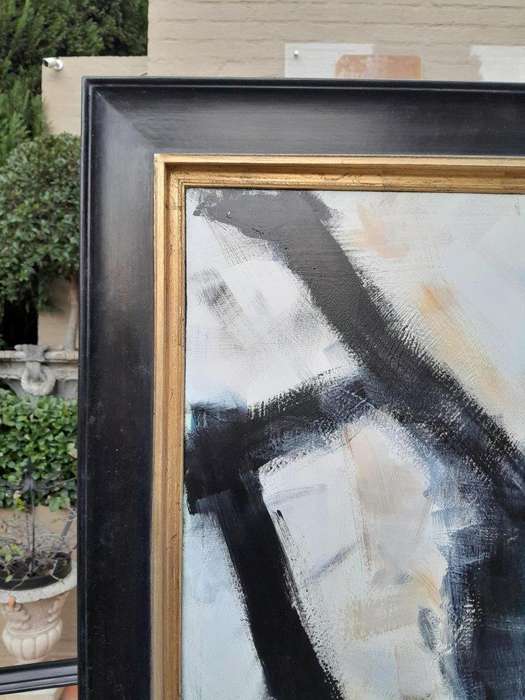 An Ornately Framed Abstract Composition Signed and Framed in a Handmade Frame