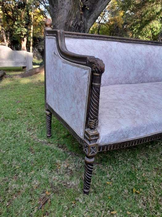 A French Louis XVI Style Large Carved Giltwood Settee