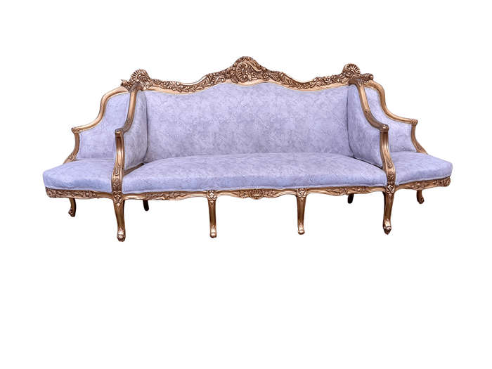A 20th Century French Style Gilt Wood Large Conversation Settee