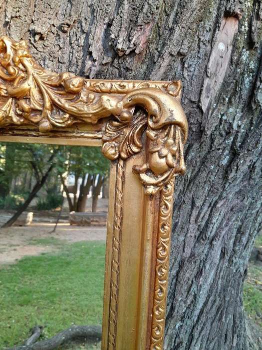 A French Style Ornately Carved and Gilded Bevelled Mirror