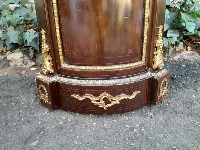 An Early 20thC French Style Mahogany Cabinet with Gilt Mounts, Gallery and Inlay