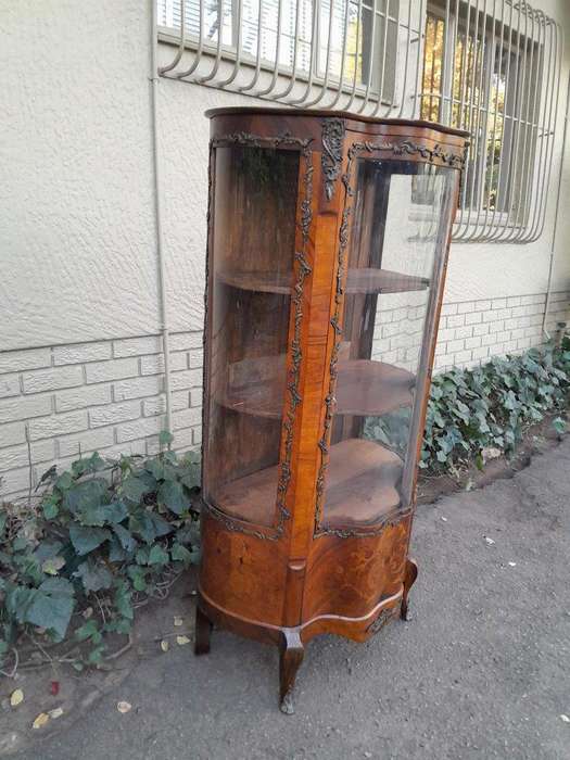 19th Century French Kingswood And Inlaid Display Cabinet / Vitrine With Original Brass Mounds And...