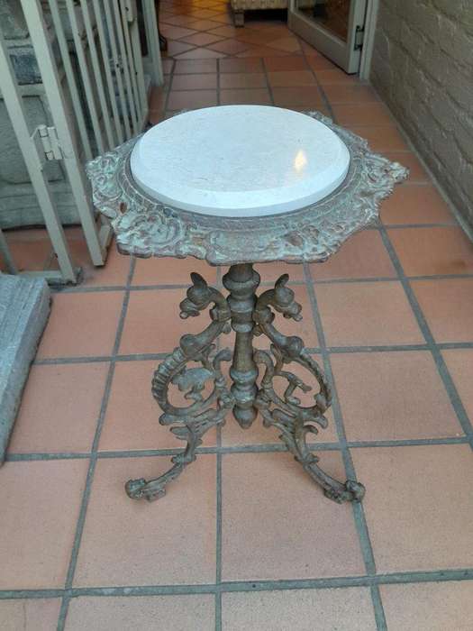 A 20th Century French Style Pair Of Cast-Iron Tables