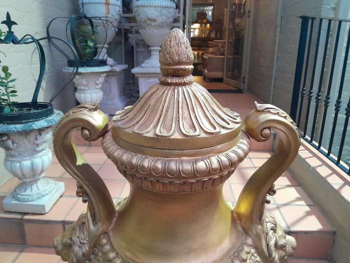 A  20th Century Of Gilt-Paint Bronze Urns ND