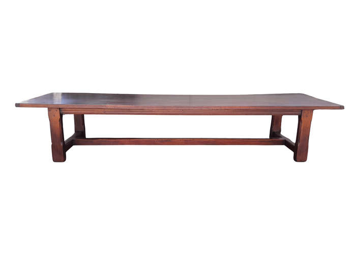 A 20th Century Massive Teak Refectory / Dining / Entrance Table  (12 To 14 Seater)