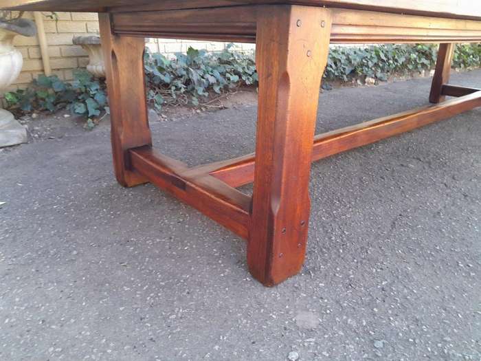 A 20th Century Massive Teak Refectory / Dining / Entrance Table  (12 To 14 Seater)