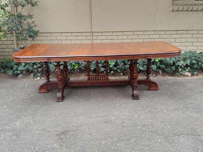 A 19thC French Style Carved Walnut Dining / Refectory Table (8-10 Seater)