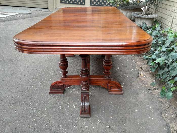 A 19thC French Style Carved Walnut Dining / Refectory Table (8-10 Seater)