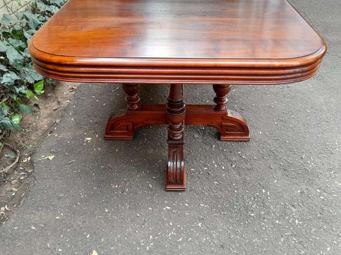 A 19thC French Style Carved Walnut Dining / Refectory Table (8-10 Seater)