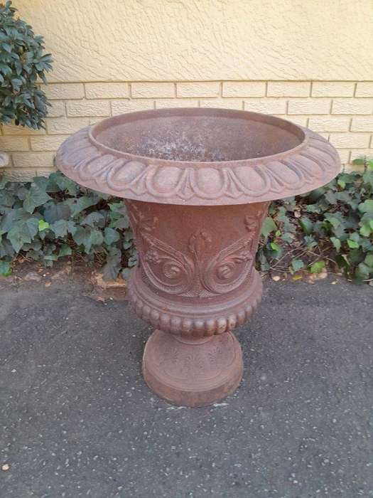 A  20th Century French Cast Iron Urn of Large Proportion