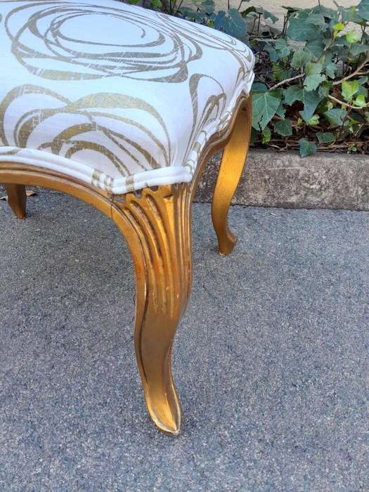 A 20TH Century Carved Giltwood Chair In A Fabric Custom Made For The Crown Collection