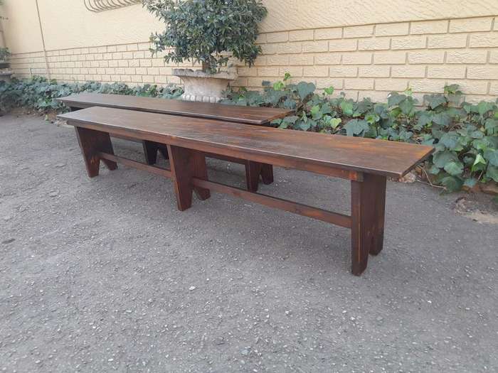 A 20TH Century Pair of Oregon Benches
