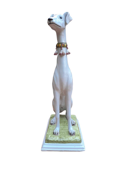 A 20th Century Large Decorative Terracotta Whippet Dog