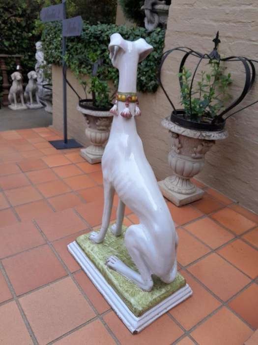 A 20th Century Large Decorative Terracotta Whippet Dog