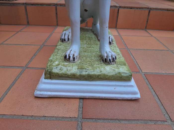 A 20th Century Large Decorative Terracotta Whippet Dog