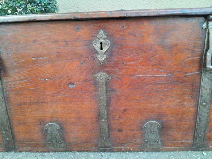 A Late 18th / Early 19th Century Teak And Iron Chest
