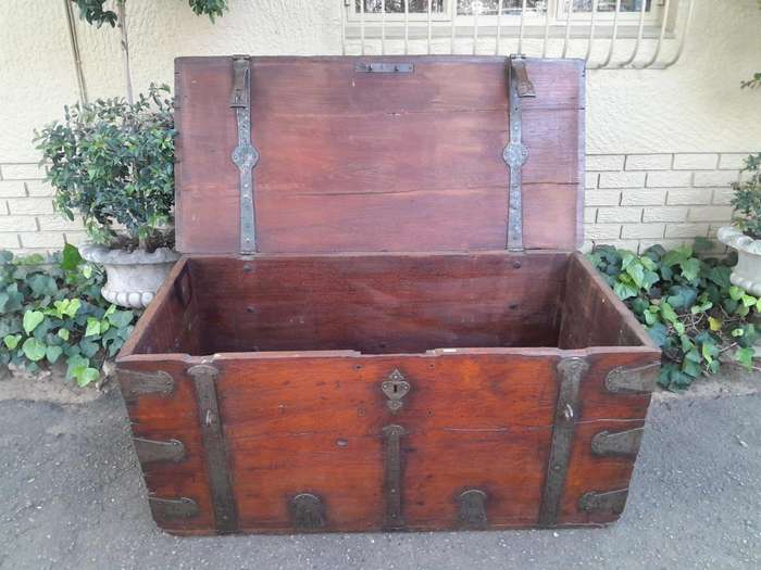 A Late 18th / Early 19th Century Teak And Iron Chest