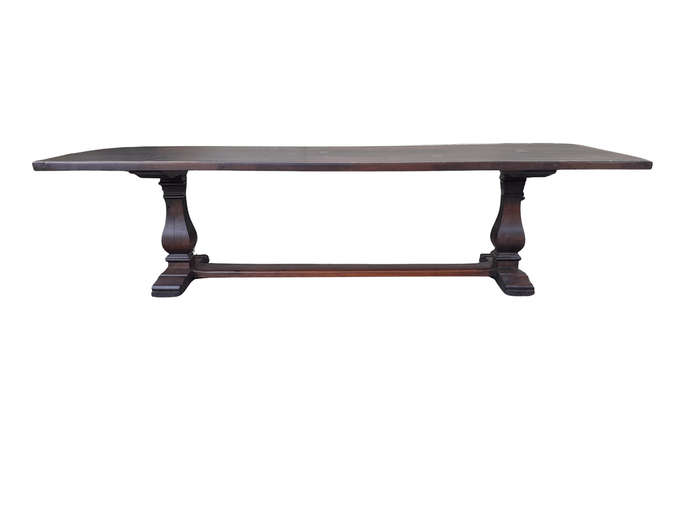 A 20th Century French Style Oak Refectory Table Or Twelve Seater Dining Table (12 Seater)