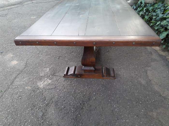 A 20th Century French Style Oak Refectory Table Or Twelve Seater Dining Table (12 Seater)