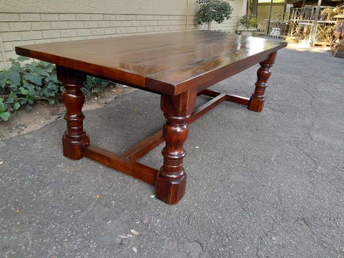 A Mid 20th Century English Oak Refectory / Entrance / Wine Cellar / Farmhouse Table (8-10 Seater)
