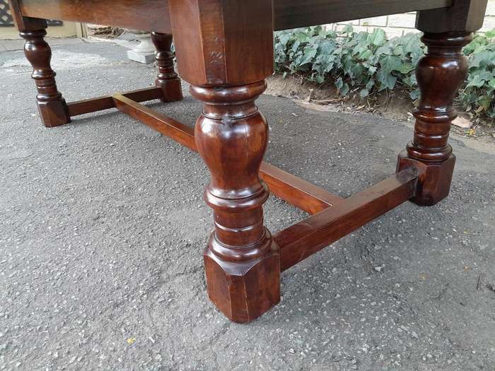 A Mid 20th Century English Oak Refectory / Entrance / Wine Cellar / Farmhouse Table (8-10 Seater)