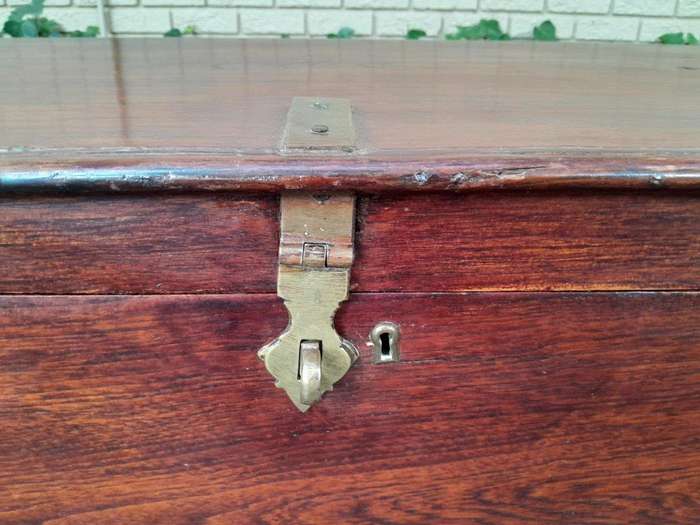 A 20th Century Oak Kist with Brass Handles and Hardware