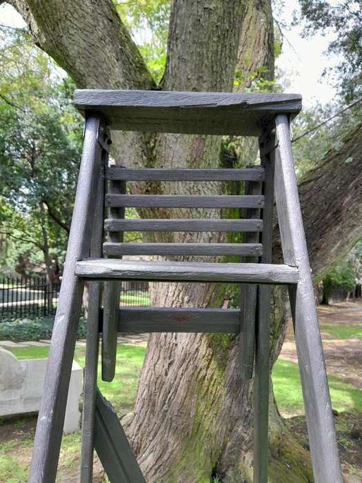 A 20th Century Painted Decorative Study / Library Ladder
