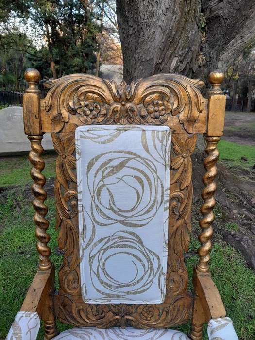 A 20th Century Pair Of Giltwood / Gilded Throne / Arm Chairs
